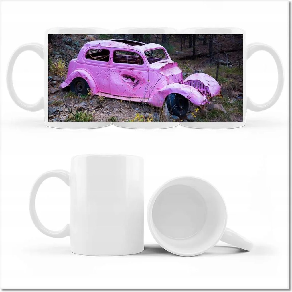 Fotó bögre Rózsaszín autóroncs