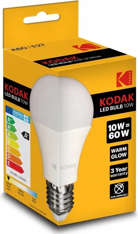 Led izzó Kodak E27 10W 806lm Meleg GWAR.3 év