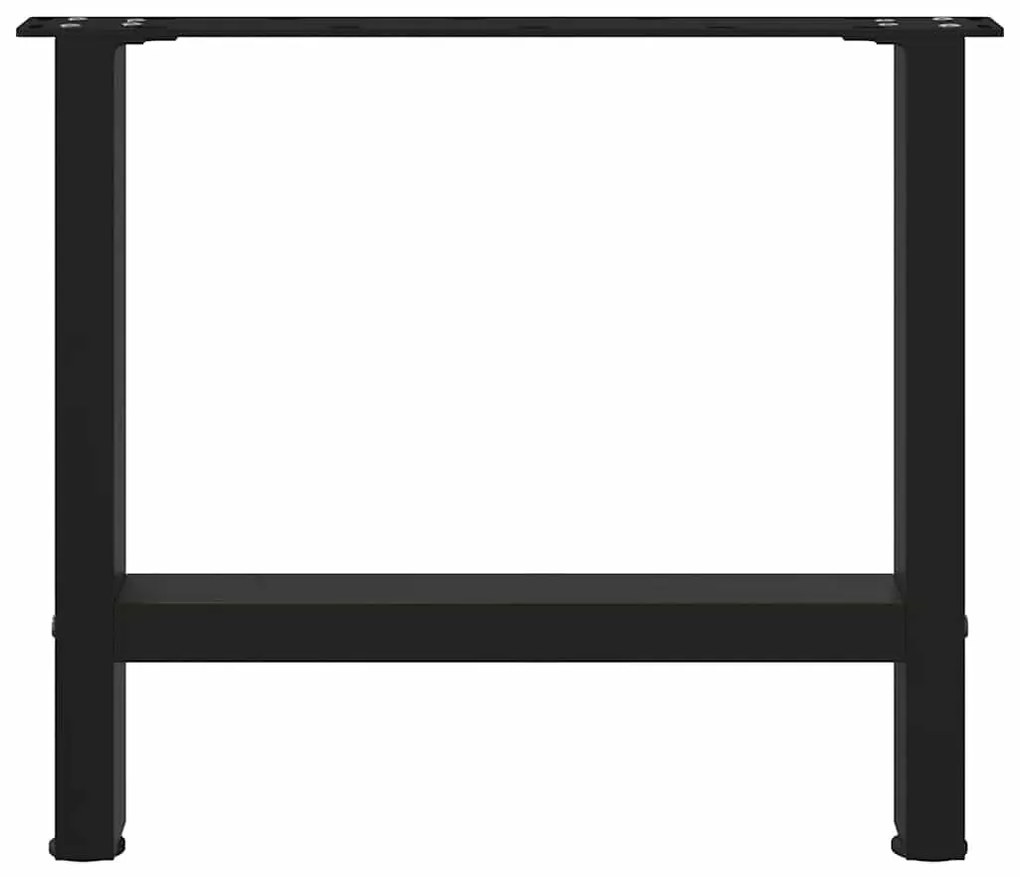 2 db fekete acél dohányzóasztal láb 50 x (42-43) cm
