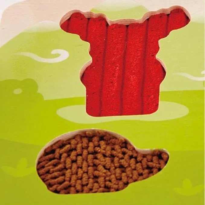 HAPE Tapintós Puzzle Erdei Állatok - 24 hó+