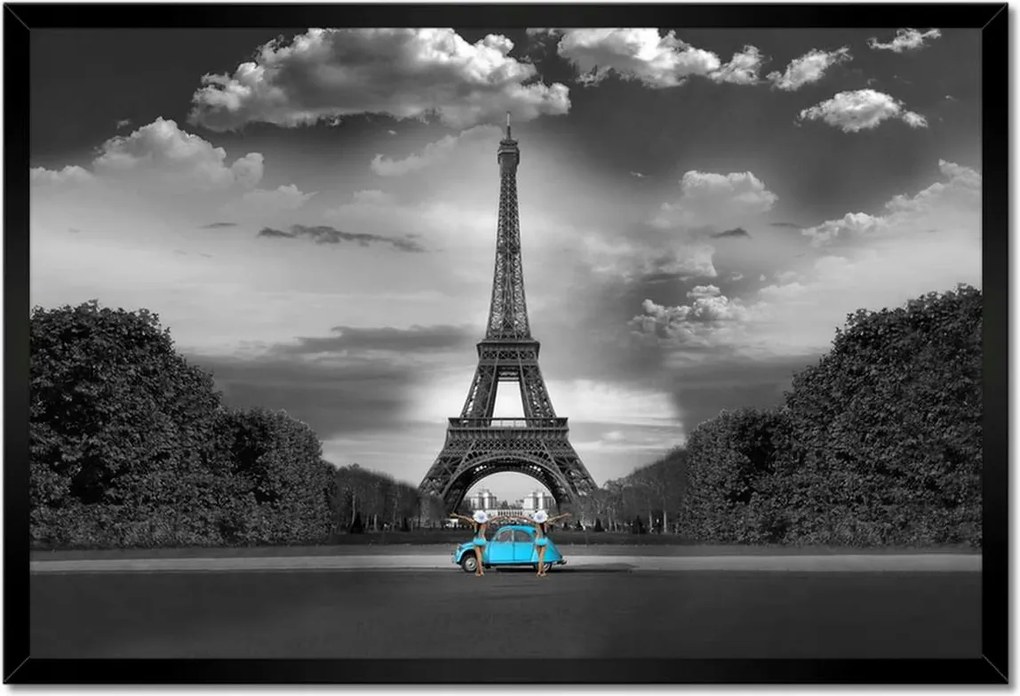 Poszterek keretben 60x40 Eiffel-torony Franciaország