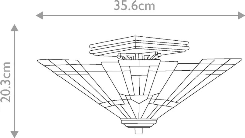 Quoizel INGLENOOK QZ-INGLENOOK-SF Plafonlámpa 2x60W/E27