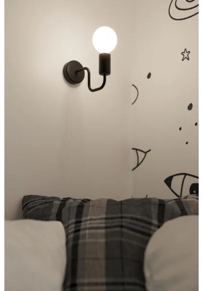 Sollux SL.1445 - Fali lámpa VECTOR 1xE27/15W/230V fekete