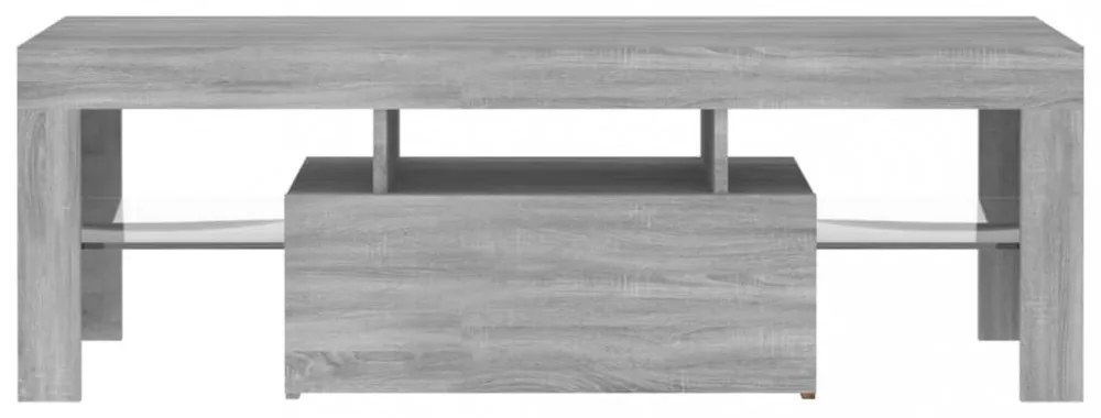 szürke sonoma színű TV-szekrény LED-lámpákkal 120 x 35 x 40 cm