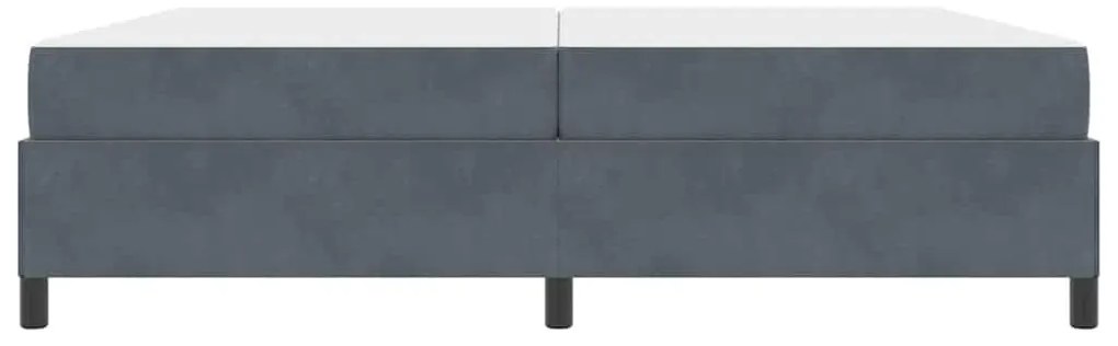 Ágykeret Sötétszürke és szürke és fehér 200 x 200 cm Bársony