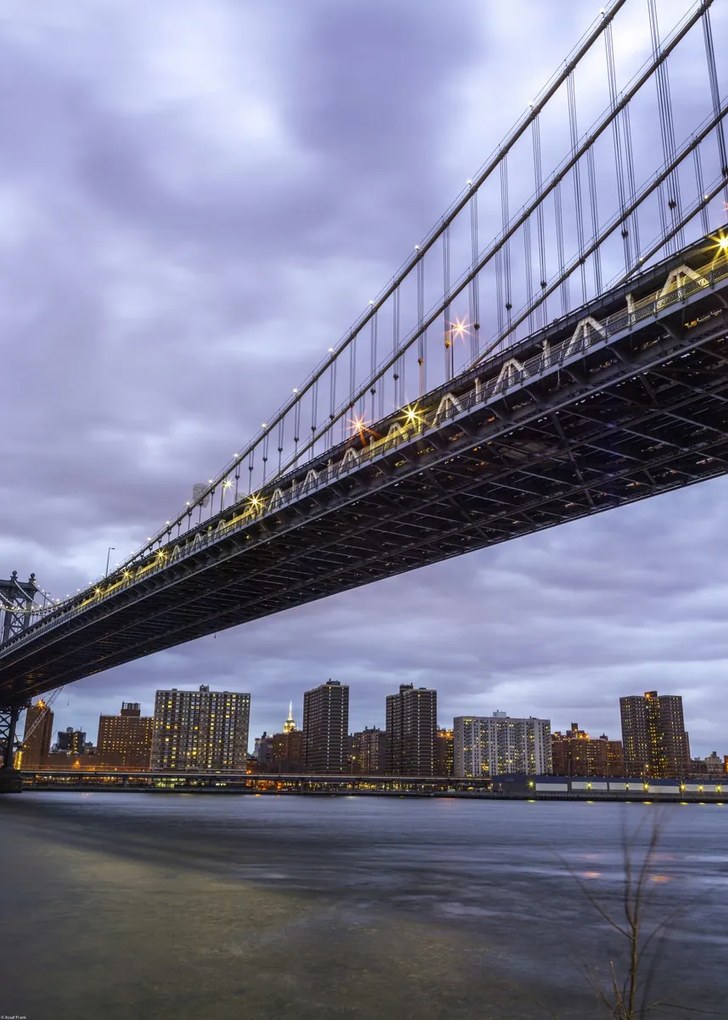 Poszter 50x70cm Manhattan híd és New York panoráma 3, Assaf Frank