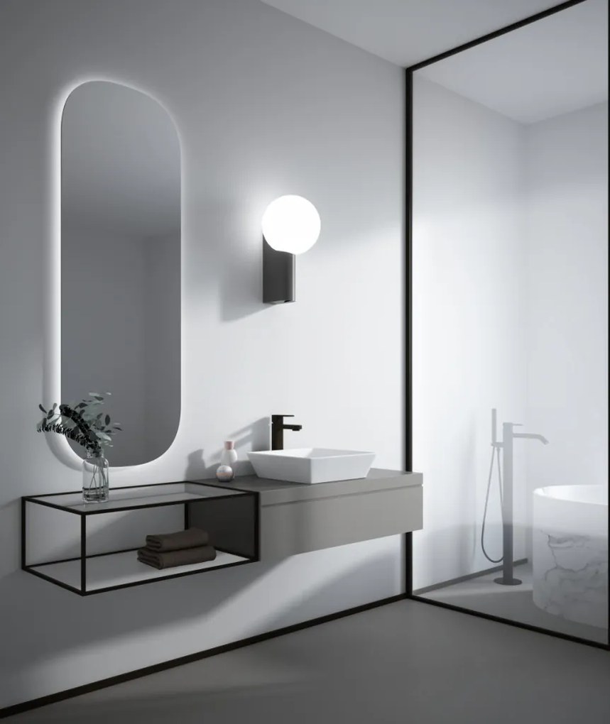 Sanovit DECENTE - PULTRA ültethető - Top Counter - porcelán mosdó - - 40 x 40 cm
