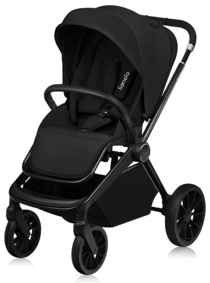 Lionelo - Kombinált babakocsi 3 az 1-ben MIKA PLUS Fekete Onyx