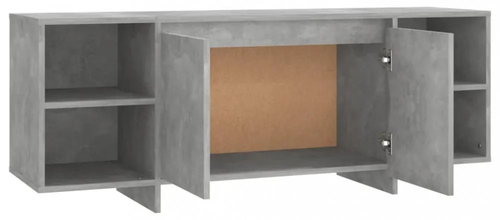 betonszürke szerelt fa TV-szekrény 130x35x50 cm