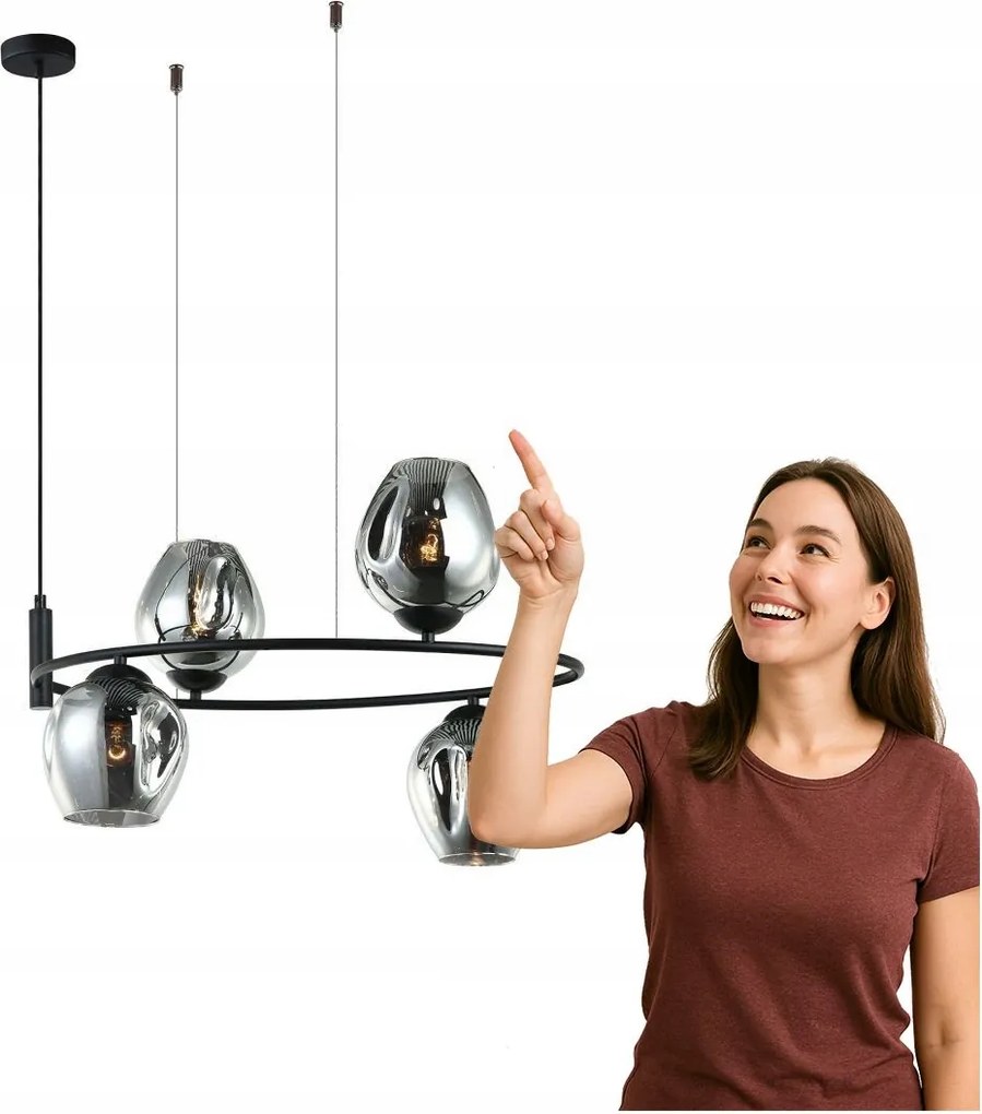 Roxane függőlámpa MDM-4046-4 Bk+sg Italux