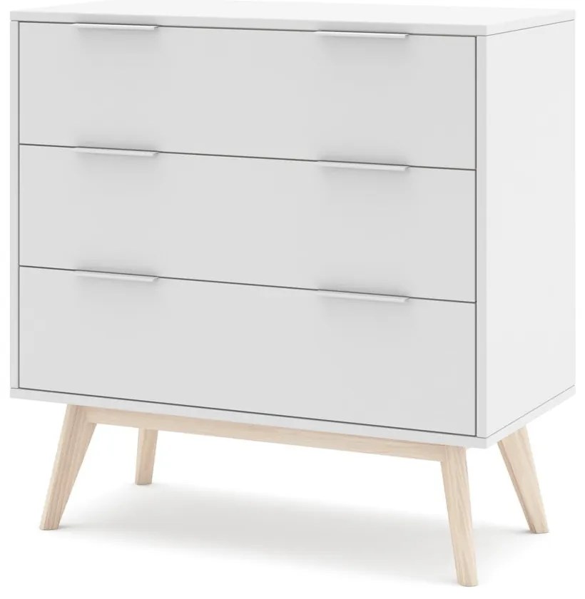Fehér alacsony komód 80x83 cm Campus – Marckeric