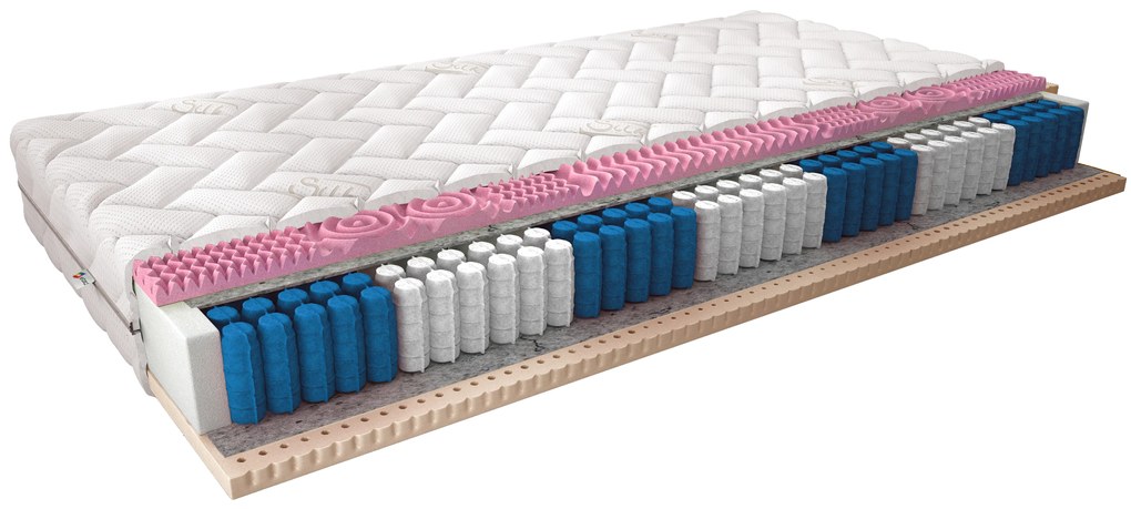 Téskarugós matrac Aurora silk 200x180 cm (T3). Akció -17%. 1041712