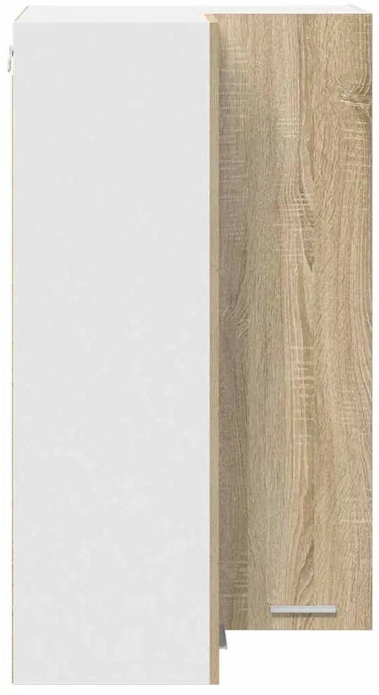Függő szekrény Riga Sonoma tölgy és fehér 57 x 57 x 100 cm