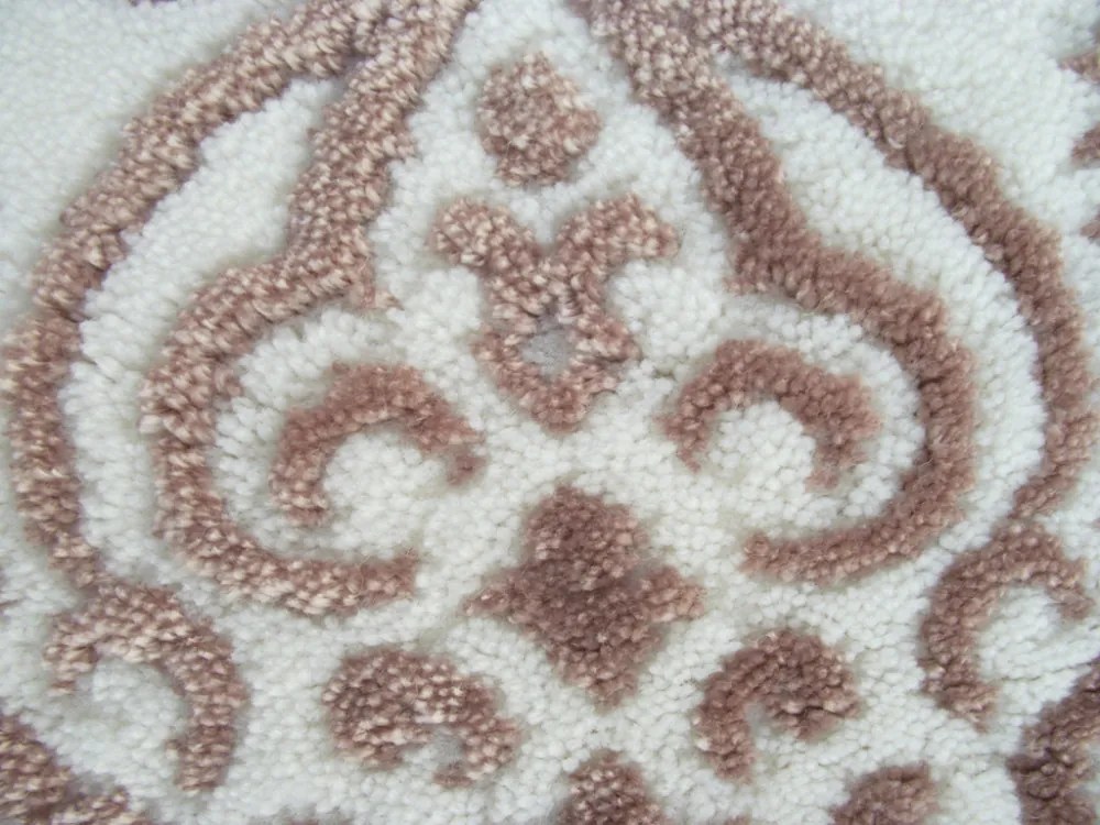 Píza elegáns akril szőnyeg mályva krém 125 x 200 cm