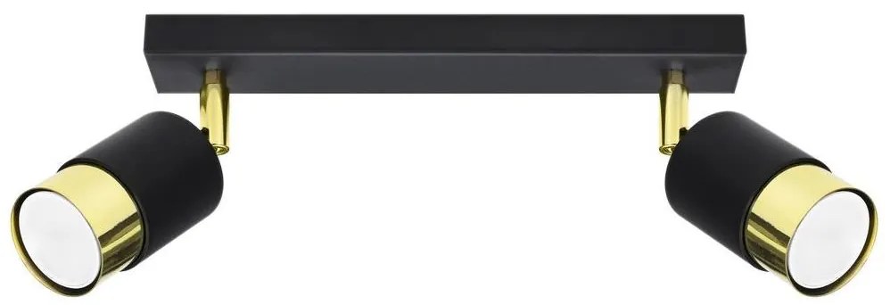 Sollux SL.1070 - Spotlámpa NERO 2xGU10/40W/230V fekete/arany