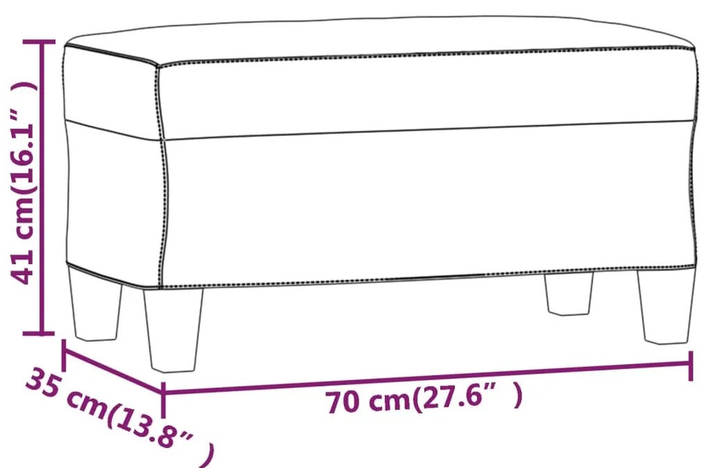 fekete mikroszálas szövet pad 70 x 35 x 41 cm