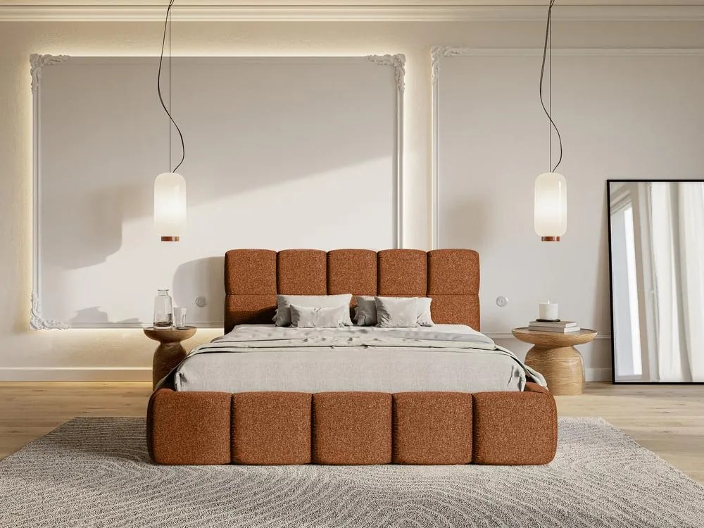 Franciaágy 160 cm Cirsten 160B (ágyráccsal) (réz). 1099511