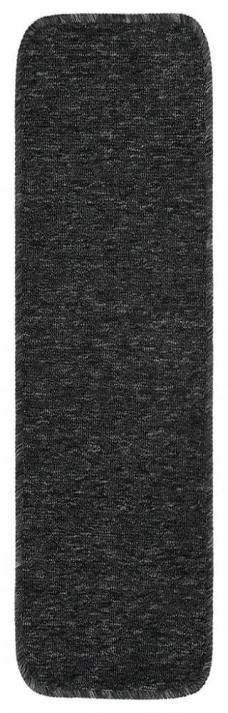 15 db antracit négyszögű csúszásmentes lépcsőszőnyeg 75 x 20 cm