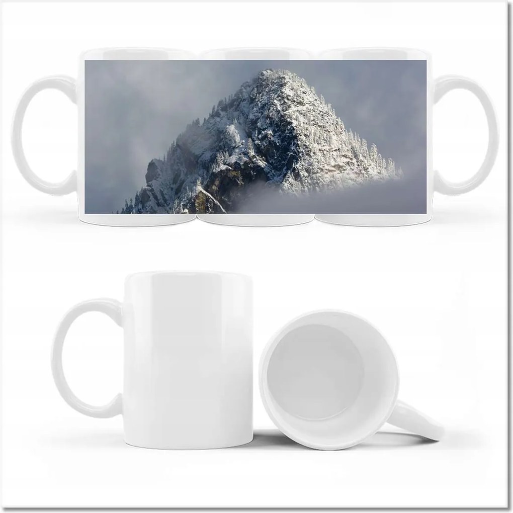 Fotó bögre Tél Hegy Hó Köd