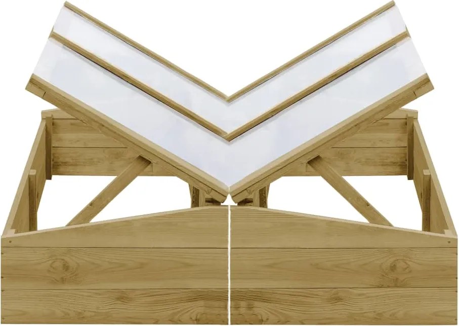 vidaXL 2 db impregnált fenyőfa melegház 100 x 50 x 35 cm
