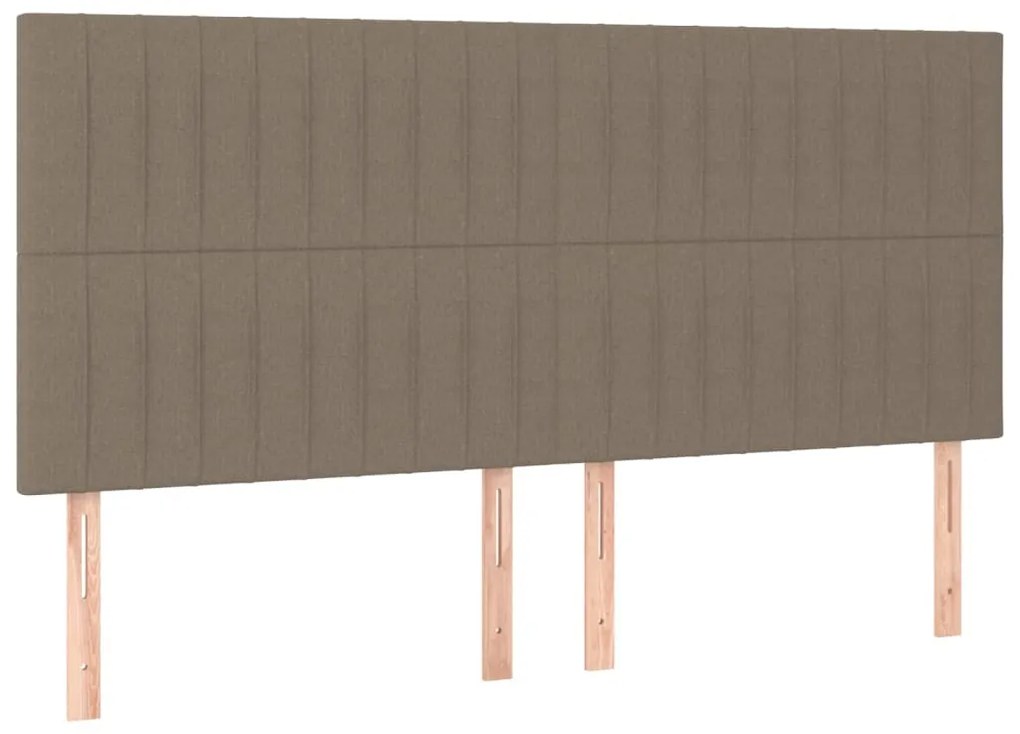 tópszínű szövet LED-es fejtámla 160x5x118/128 cm