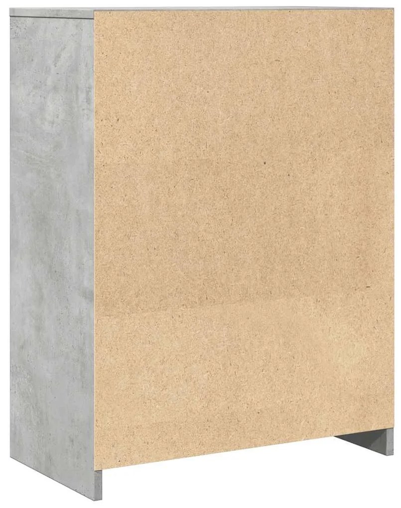 betonszürke szerelt fa fürdőszobaszekrény 60 x 33 x 80 cm