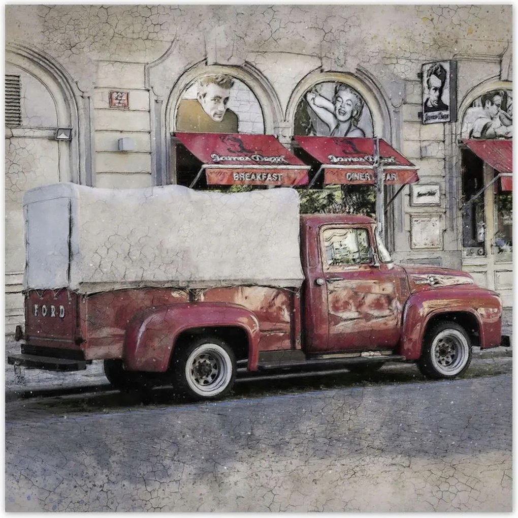 Fotótapéták 208x208 Piros PickUp from Usa