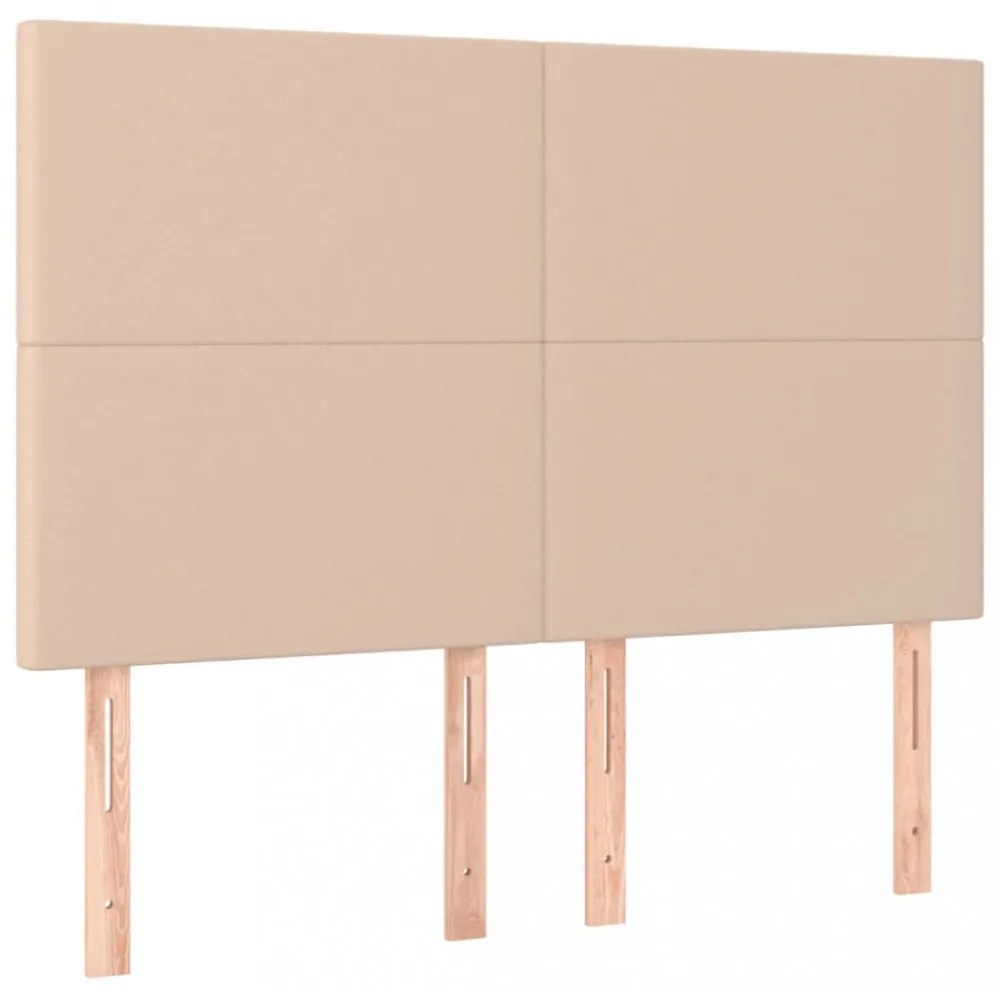 cappuccino műbőr LED-es fejtámla 144x5x118/128 cm