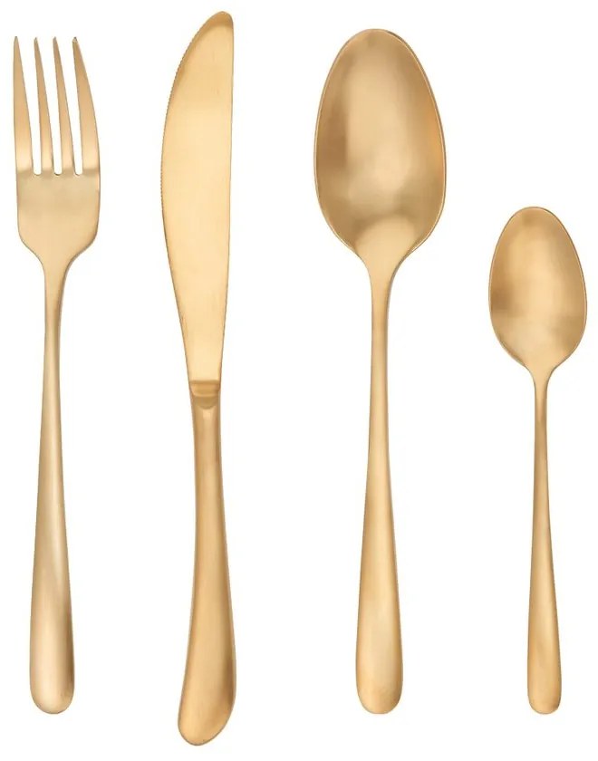 KINGS evőeszköz szett, matt arany