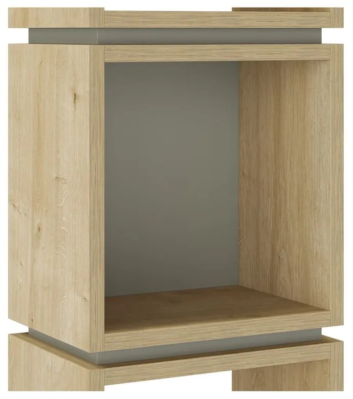 Zöld-natúr színű könyvespolc tölgyfa dekorral 32x167 cm Lofty – Marckeric