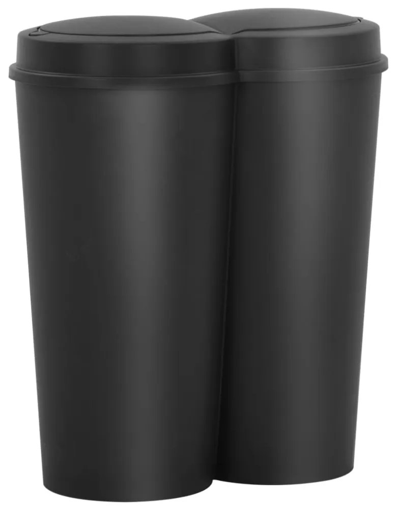 fekete dupla szemeteskuka 50 L