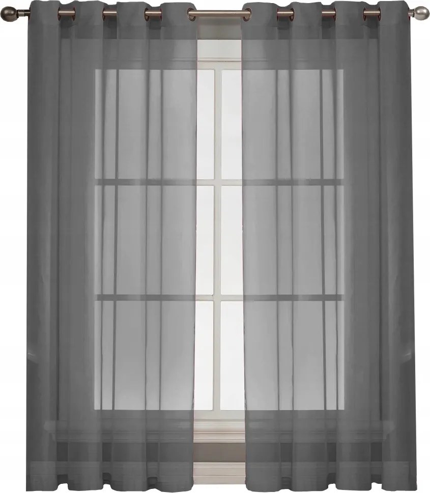 Függöny Kész Fátyol Átvezető 145x250 szürke