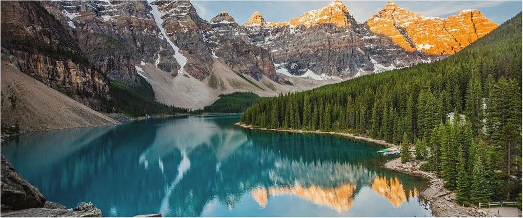 Flizelin fotótapéta Flizelin Design Hegyi tükröződés 250x104