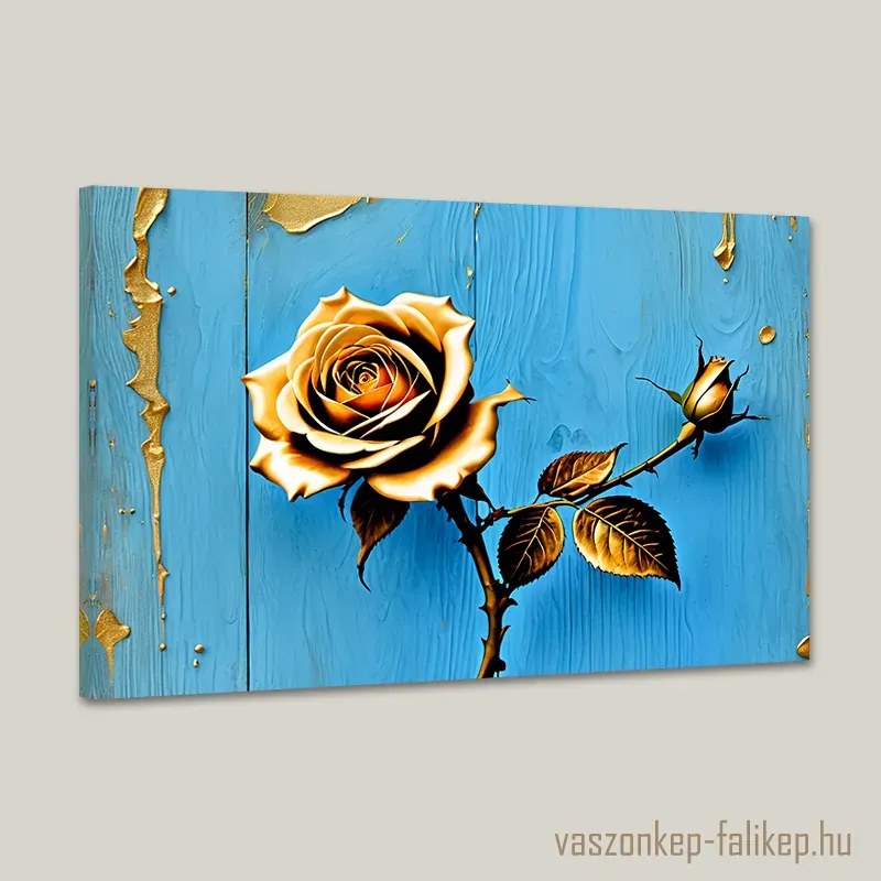 Arany rózsa 2 – Elegáns absztrakt prémium falikép 60x40 cm