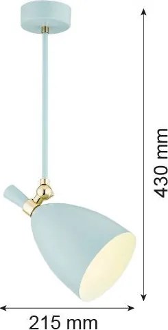 ARGON 4685 CHARLOTTE Egyágú Függesztett Lámpa Fém E27 IP20
