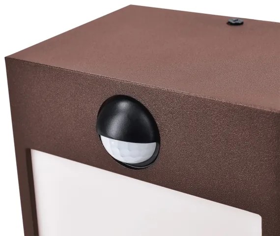 Brilagi-LED TERNI kültéri fali lámpatest érzékelővel, LED 12 W, 230 V, barna, IP44