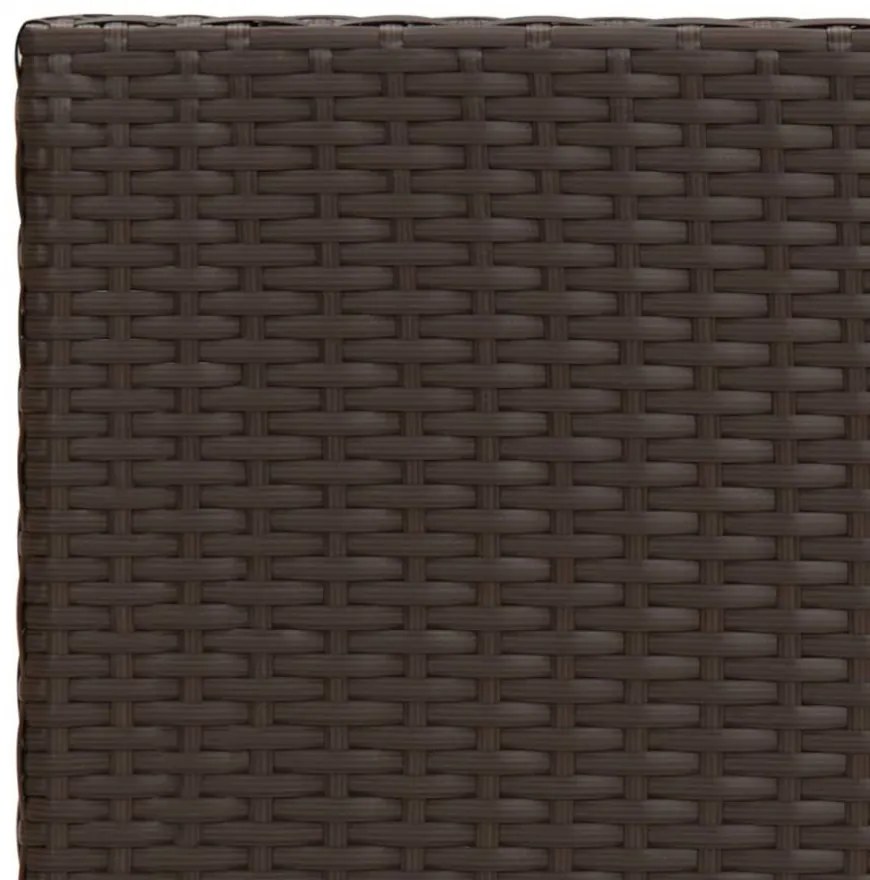 barna polyrattan kisasztal 55 x 45 x 49 cm