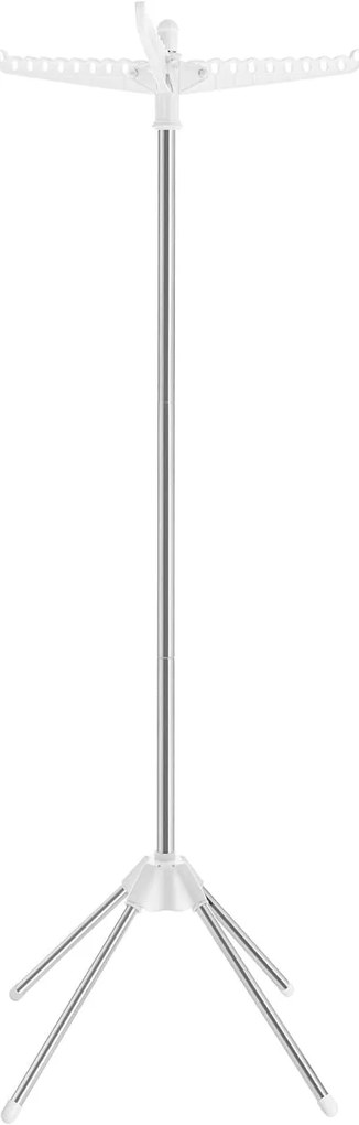 ruhaszárító, 3 forgatható kar vállfáknak fehér és ezüst színben