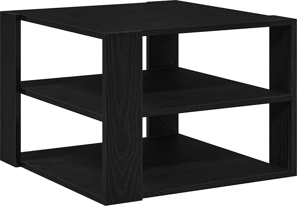 vidaXL Dohányzóasztal Fekete tölgy 58 x 58 x 40 cm Faanyag