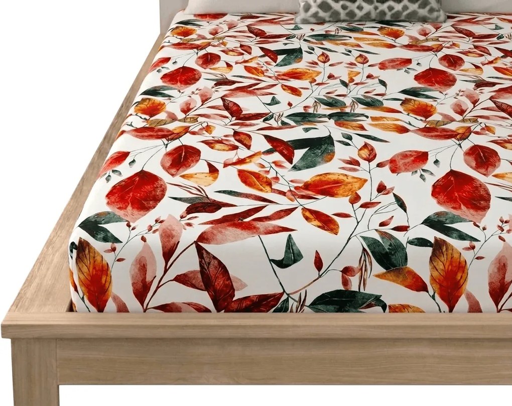 Mikroszálas lepedő AUTUMN LEAVES színes 90x200 cm