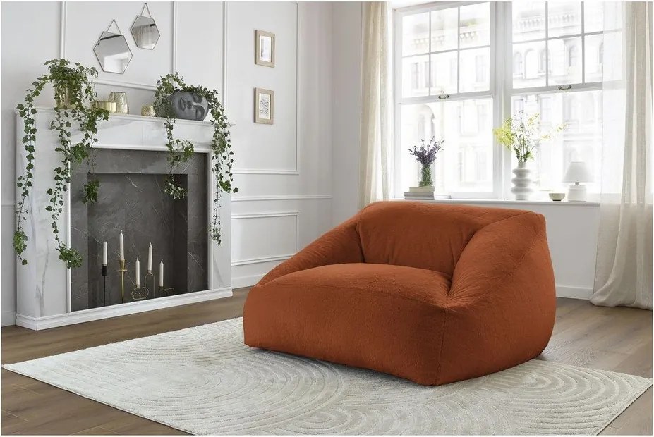 Narancssárga műszőrme babzsákfotel Lilibet – Bobochic Paris