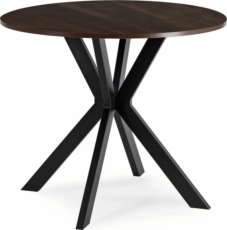 Stół LAUREN 90 cm Orzech/Czarny