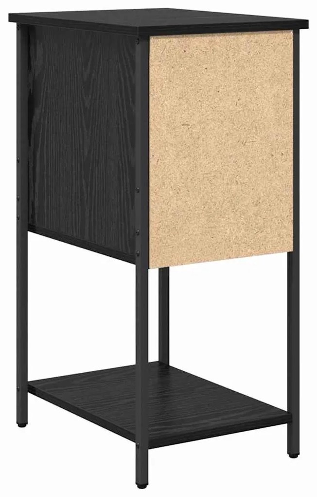 Éjjeliszekrény 2 pcs Musta tammi 32 x 42 x 70 cm Faanyag