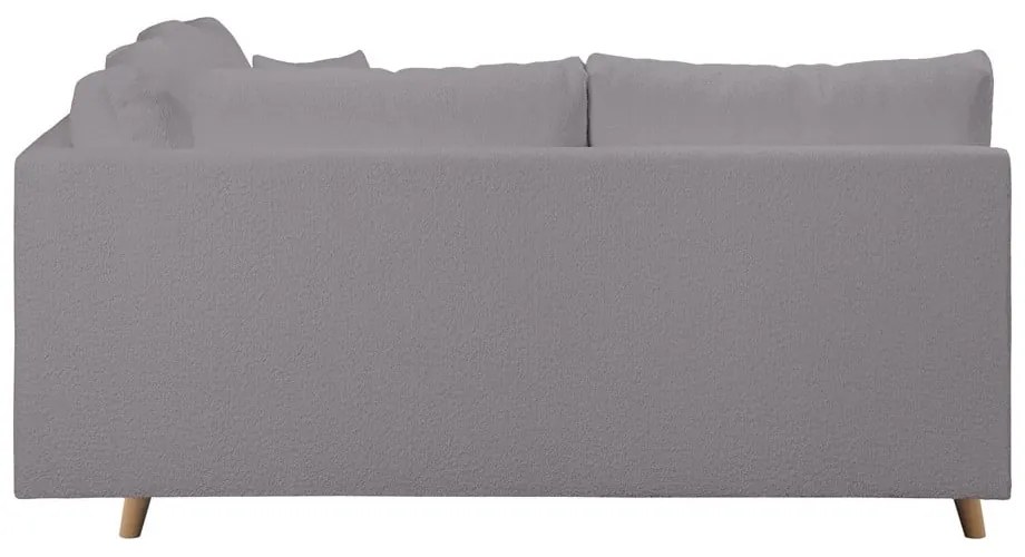 Sötétszürke buklé sarokkanapé (bal oldali) Ariella – Ropez