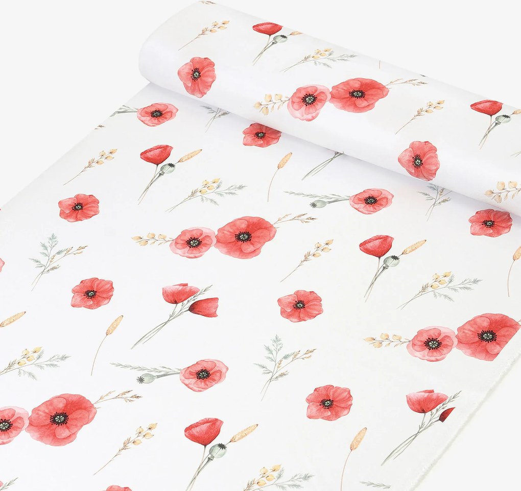 Goldea teflon szövet terítőknek - pipacsok 160 cm