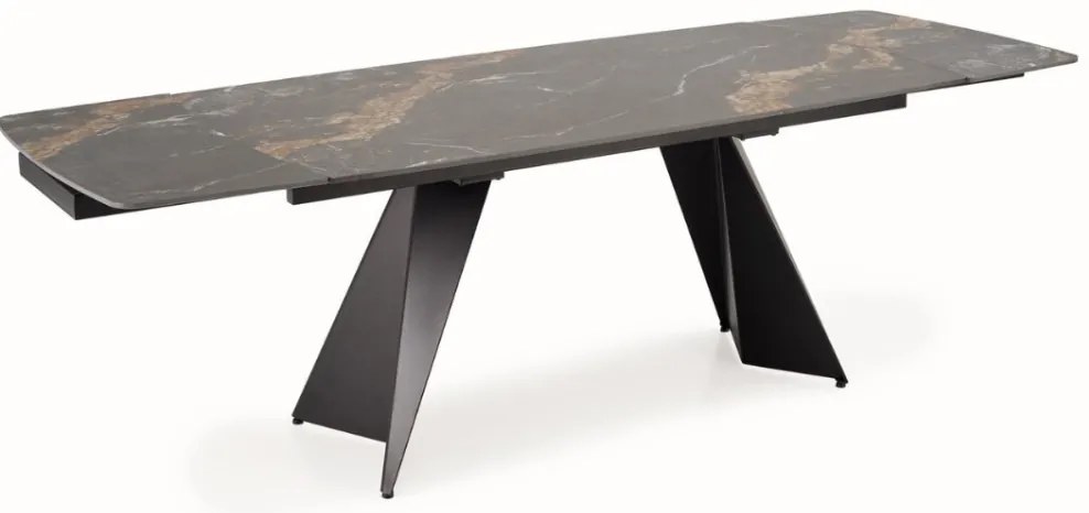 Armani bővíthető étkezőasztal fekete 165-241cm