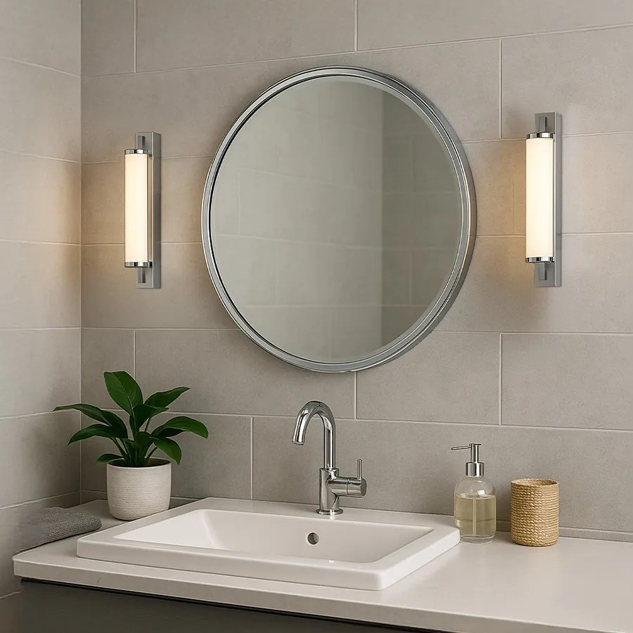 RENDL ROCCA 34 nástěnná chrom 230V LED 8W IP44 3000K