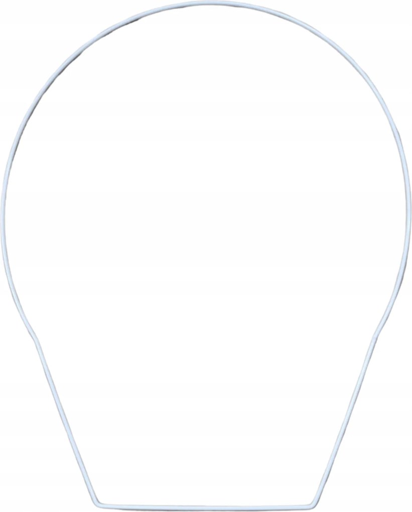 Tojás Kosár Dekoráció Húsvéti Karika Fehér Drót 2,8MM Magasság 36CM