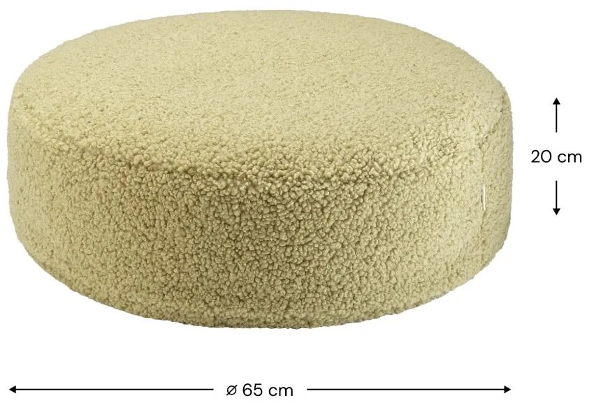 Zöld buklé gyerek babzsákfotel Round – Wigiwama