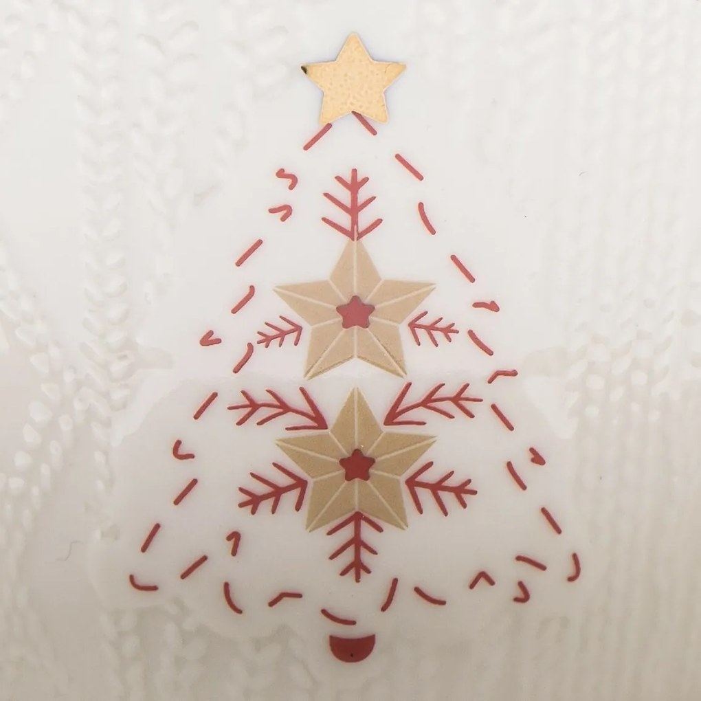 Porcelain cup with saucer Knitted tree 110 ml